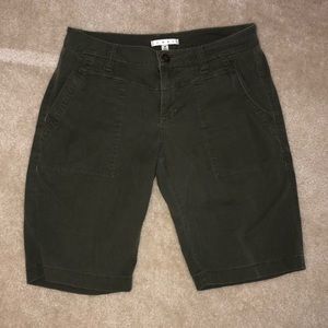 CAbi Hunter Green Bermuda shorts